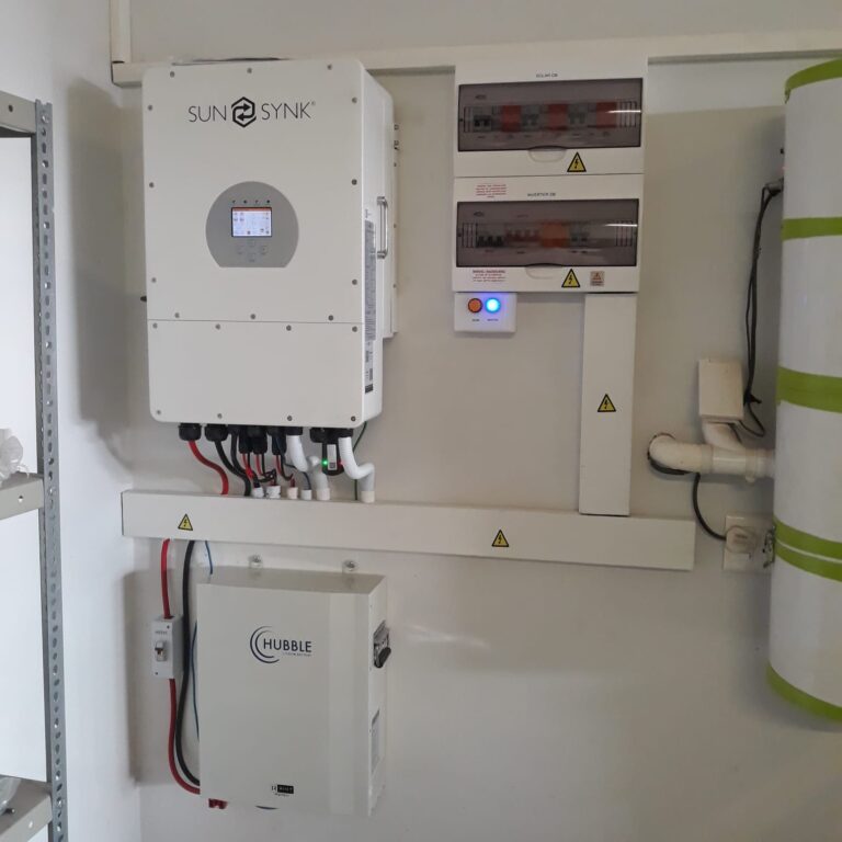 Load shedding solution sunsynk and hubble battery